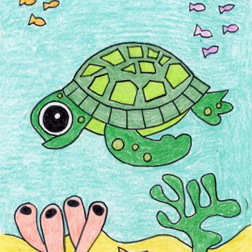 come far disegnare una tartaruga al tuo bambino
